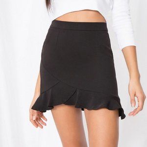 superdown milan ruffle mini skirt